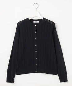 J.PRESS LADIES Rayon Elite Stretch クルーネック カーディガン