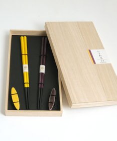 たち吉 【たち吉】かさね色箸・箸置セット移菊〈箸2膳・箸置2個〉