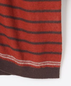 JOSEPH ABBOUD 【洗える】フランドルリネンボーダーカーディガン