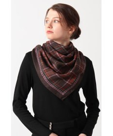 DAKS ウールシルク チェックストール