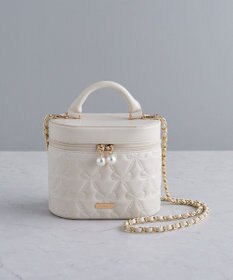 Maison de FLEUR リボンキルティングキューブショルダーバッグ