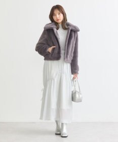 earth music&ecology ファーショートコート