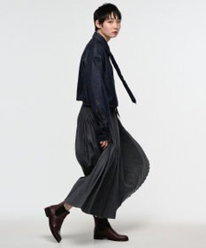 Ripo trenta anni 【ブランド人気】PLEATS RELAX LONG SK プリーツデニムスカート