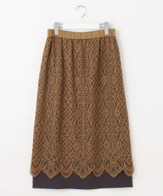 自由区 S 【SHIHOさん着用】バイカラーレース スカート