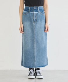 earth music&ecology ウエストフリンジデニムスカート