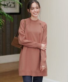 Tiaclasse 【安田美沙子さん着用・選べる2type・新色追加】ボタンニットチュニック