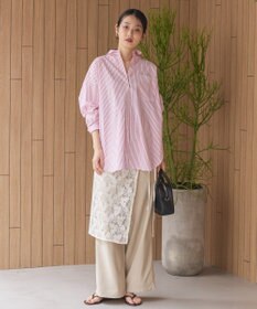 AMERICAN HOLIC イージーケア配色ポイントロングシャツ