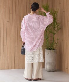 AMERICAN HOLIC イージーケア配色ポイントロングシャツ