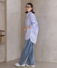 AMERICAN HOLIC イージーケア配色ポイントロングシャツ