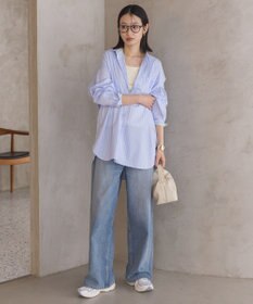 AMERICAN HOLIC イージーケア配色ポイントロングシャツ