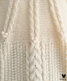 earth music&ecology 【予約】Disney/ポイントミッキーケーブルニット