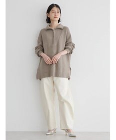 AMERICAN HOLIC バイパチハーフＺＩＰ片畦ニットプルオーバー　