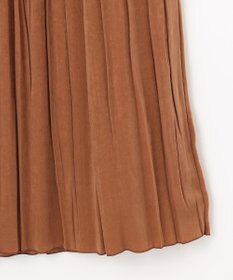 J.PRESS LADIES L 【洗える】マロンサテン ランダムプリーツ スカート