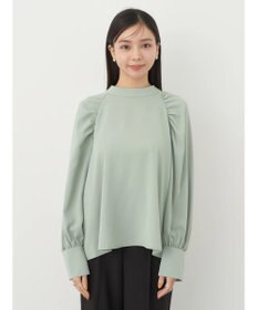 earth music&ecology ラグランギャザースリーブブラウス