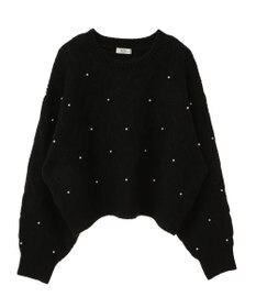 earth music&ecology パール＆ケーブルニットプルオーバー