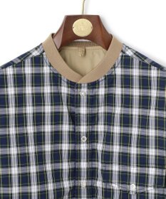 J.PRESS MEN マルチチェック×ナイロンタフタワッシャー リバーシブルシャツ