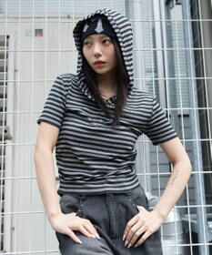 WEGO ヘンリーネックフードT