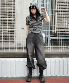 WEGO ヘンリーネックフードT