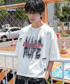 WEGO 【機能T】接触冷感メッシュレイヤードダメージT(SS)