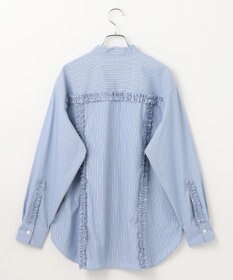 #Newans 【洗濯機可能/シワになりにくい】パネルフリルシャツ