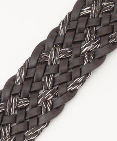 JOSEPH ABBOUD 【イタリア素材/日本製】レザーミックスブレイズ ベルト