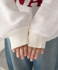 WEGO 【洗える】グラフィックニットBIGプルオーバー