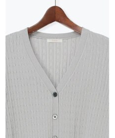 Te chichi ミニケーブル刺繍Vネックカーディガン