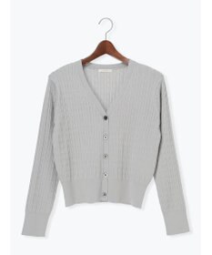 Te chichi ミニケーブル刺繍Vネックカーディガン