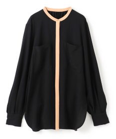 BEIGE， 【洗える】SIBYLLE / 配色カラーロングパフスリーブブラウス