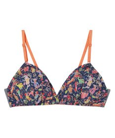 une nana cool MADE WITH LIBERTY FABRIC 【綿混】三角ノンワイヤーブラ
