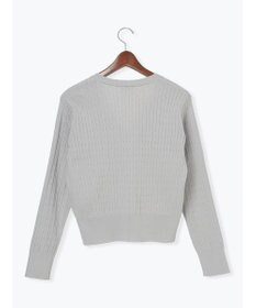 Te chichi ミニケーブル刺繍Vネックカーディガン