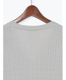 Te chichi ミニケーブル刺繍Vネックカーディガン