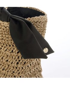 UNBILLION カシュカシュ cachecache / 下がりリボン柄編みトート カゴバッグ