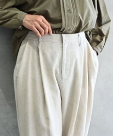 muuc リネンウールのスラックスパンツ