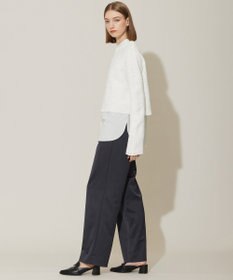 ICB 【接触冷感・UVケア・洗える】 ヴィスコースナイロンサテン ワイドパンツ