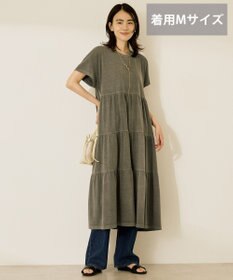 AMERICAN HOLIC 【選べる丈】加工ティアードワンピース