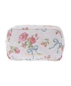 Maison de FLEUR ローズリボン柄ゴブランポーチ