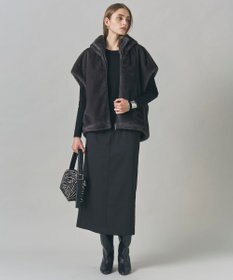 ICB 【洗える】ミンクライクファー フーディジレ コート