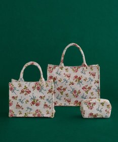 Maison de FLEUR ローズリボン柄ゴブランポーチ