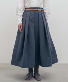 muuc トリプルクロス タックフレアスカート｜軽くてふっくらした三重織り生地・セットアップ可能