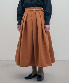 muuc トリプルクロス タックフレアスカート｜軽くてふっくらした三重織り生地・セットアップ可能