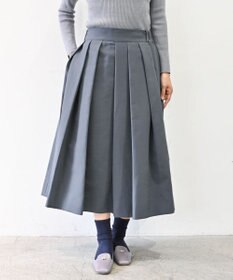 muuc トリプルクロス タックフレアスカート｜軽くてふっくらした三重織り生地・セットアップ可能