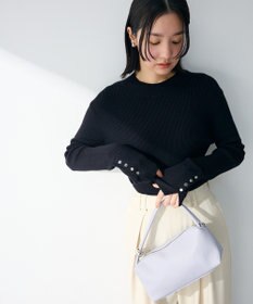 Green Parks 袖口金釦リブニットプルオーバー