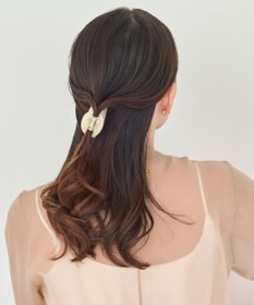 Phoebe マーブルハートバンスクリップ　ホワイト