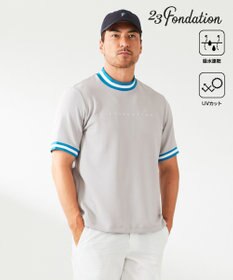23区GOLF 【23Fondation】【吸水速乾/UVケア】ライトダンボール モックネック
