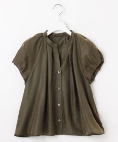 23区 【SLOW/一部店舗限定】ブライトヴィンテージクロス タック ブラウス