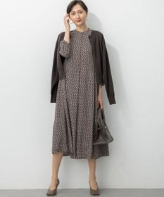 23区 L 【洗える】モダンジオメトリックプリント ワンピース