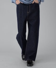 WEGO 【ユニセックス着用ITEM/SMLサイズ展開/ウエスト調整可】バギーデニムパンツ