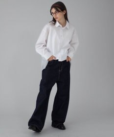 WEGO 【ユニセックス着用ITEM/SMLサイズ展開/ウエスト調整可】バギーデニムパンツ