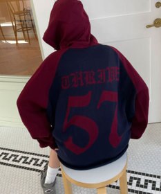 WEGO グラフィックニットパーカー